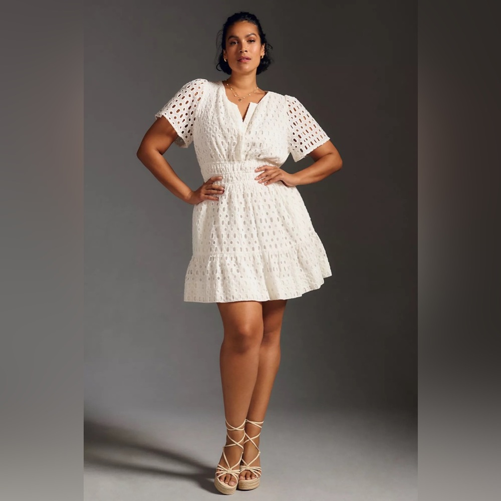 Anthropologie The Somerset Mini Dress: Eyelet Edition - Picture 5 of 9